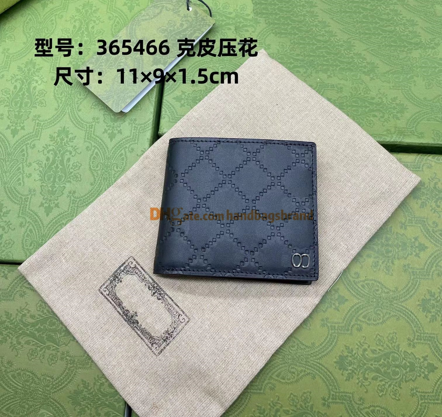 

473916 Top Quality bi-fold wallets classic Embossing Italy double g wallet luxurys designers business purse credit card holder leather Coin Purse with gift box