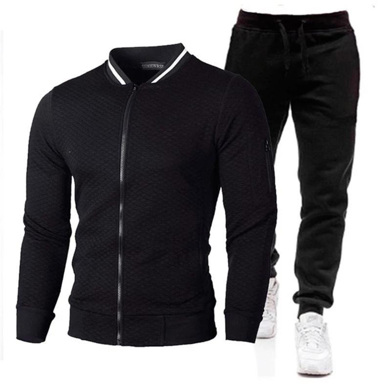

Men's Tracksuits Men's Tracksuit 2 Piece Slim Colorblock Bra Chain Sweatshirt Track Pants Fashion SetMen's, Gray