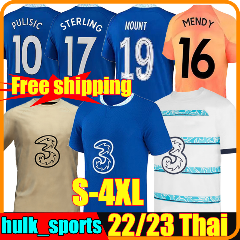 

XXXL 4XL 22/23 CFC Soccer Jerseys STERLING#17 PULISIC MOUNT HAVERTZ ZIYECH CHILWELL 2022 2023 football shirt men kids women kits WERNER HUDSON ODOI KANTE set Big Size, 22-23 third kids