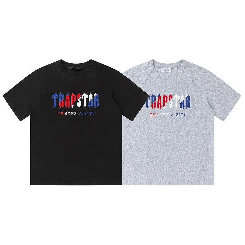 

22s Trapstar Mens T-shirts 11 Colors Designer Shirts Style Color Letter Embroidery Short Sleeve High Street Casual for Men and Women Crew-neck Couple T-shirt
