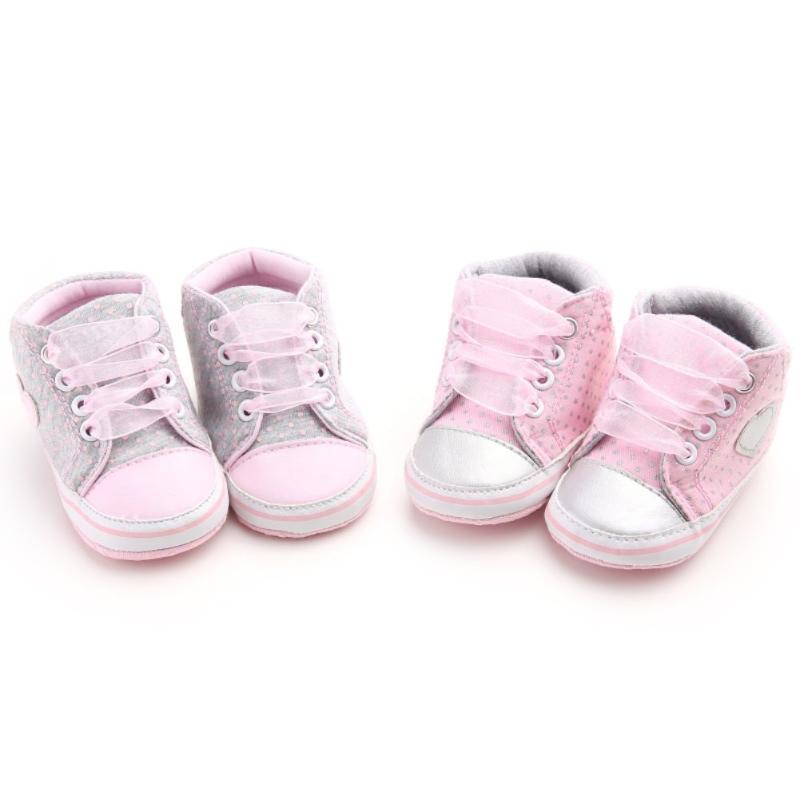 

Athletic & Outdoor Born Infant Baby Girls Polka Dots Sneakers Dot Anti-slip Soft Sole Lace Up Lace-Up First Walkers Toddler Casual Sport Sho