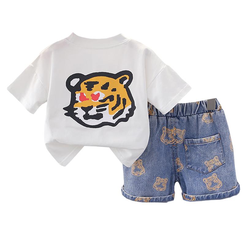 

Clothing Sets Infant Clothes 2022 Summer Boys Baby Short Sleeve Cartoon Tiger T Shirt Shorts Children Outfits Kids TracksuitClothing, Blue