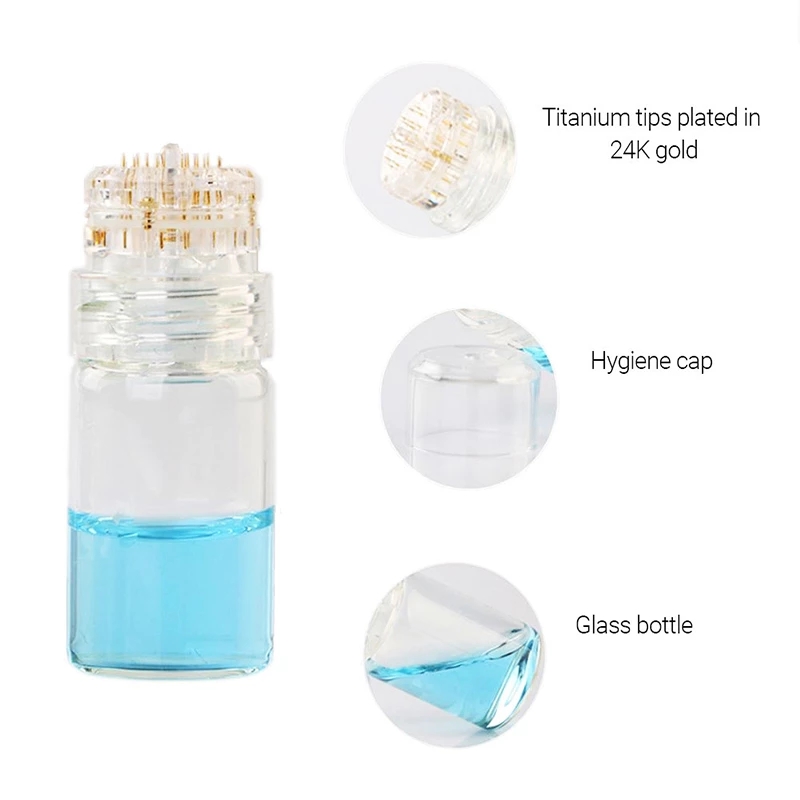 Skin Care Tools & Devices Hydra needle Stamp 0.25mm Microneedle For Face Body Beard Hair Growth for home use-image-764364729