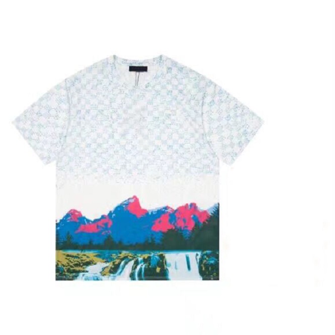 

2022ss Spring/Summer Trend Fashion Short Sleeve T-Shirt High Quality Jacquard Women's Men's Clothing Size m-xxxl Color Black White d444