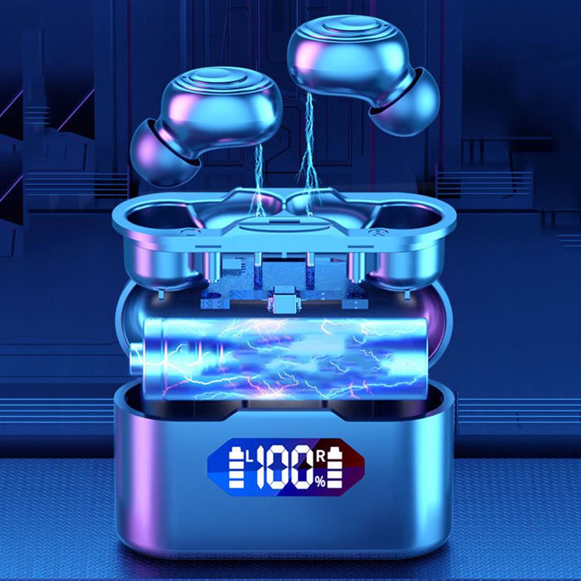 

T37 TWS Bluetooth 5.0 Earphones Wireless Headphones 9D Hifi Stereo Sports Waterproof Wireless Earphone Headset With Microphone2999, Black