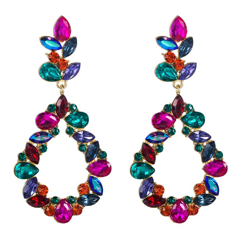 

Dangle & Chandelier Pauli Manfi Vintage Antique Golden Transparent Rhinestone Drop Earrings Women Colorful Crystal Boho Party JewelryDangle