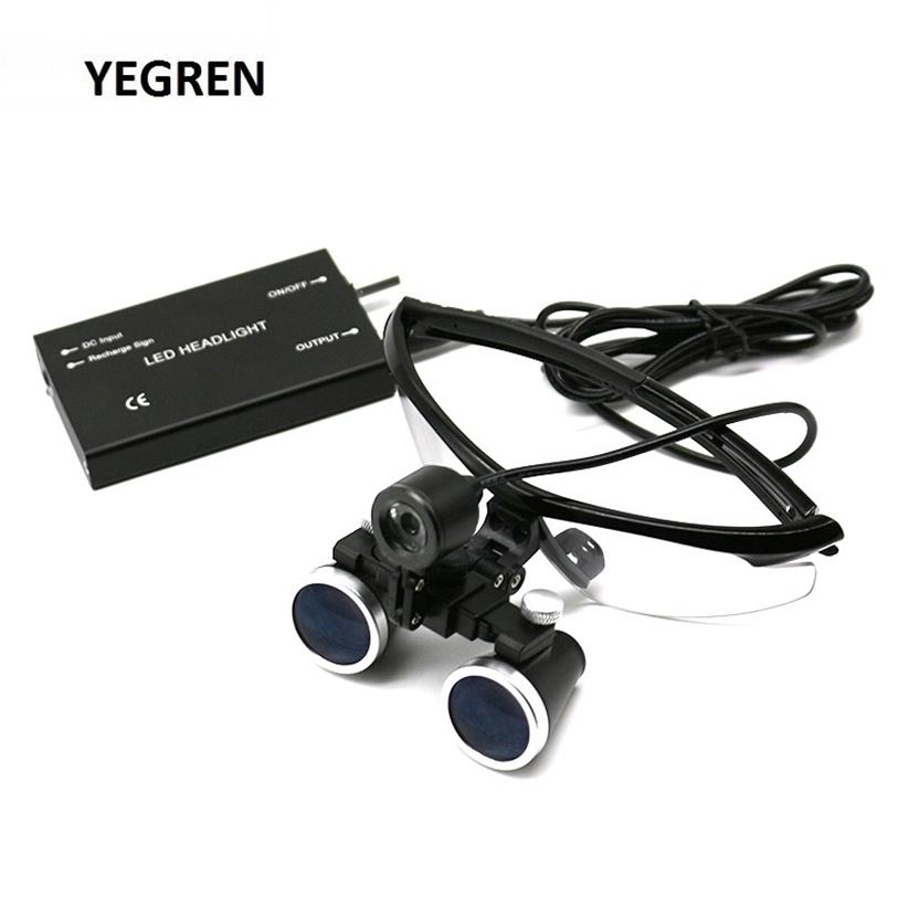 

Dental Loupe Magnifier Surgery Loupe 2.5X /3.5X Binocular Loupe LED Dental Head Light Rechargeable for Dentist Surgery T200521255a