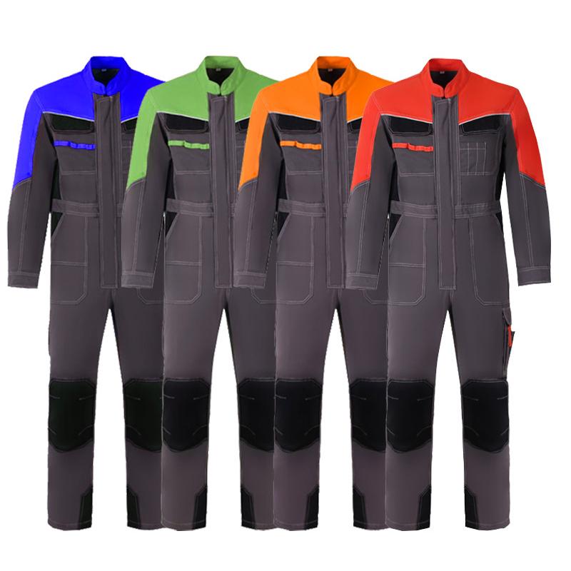 

Men' Tracksuits Work Overall Uniform Men Male Working Coveralls Welding Suit Car Repair Workshop Mechanic Clothes, Orange and grey