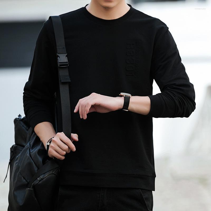 

Men's Hoodies & Sweatshirts Spring Fashion Men Personality Printing Pure Color Pullover Leisure Long Sleeve SweatshirtsMen's Rowe22, Black