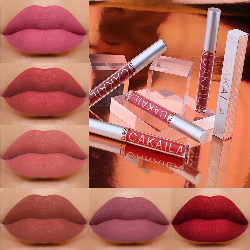 

Matte Velvet Lip Gloss Waterproof Long Lasting Not Easy To Fade Lip Glaze Silky Smooth Lipstick Makeup Sexy Women Lips Balm, As the pics showed