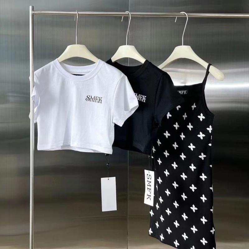 

Women' T-Shirt Fashionable Design Cross Print Slim Short Skirt Simple WomenWomen, Black