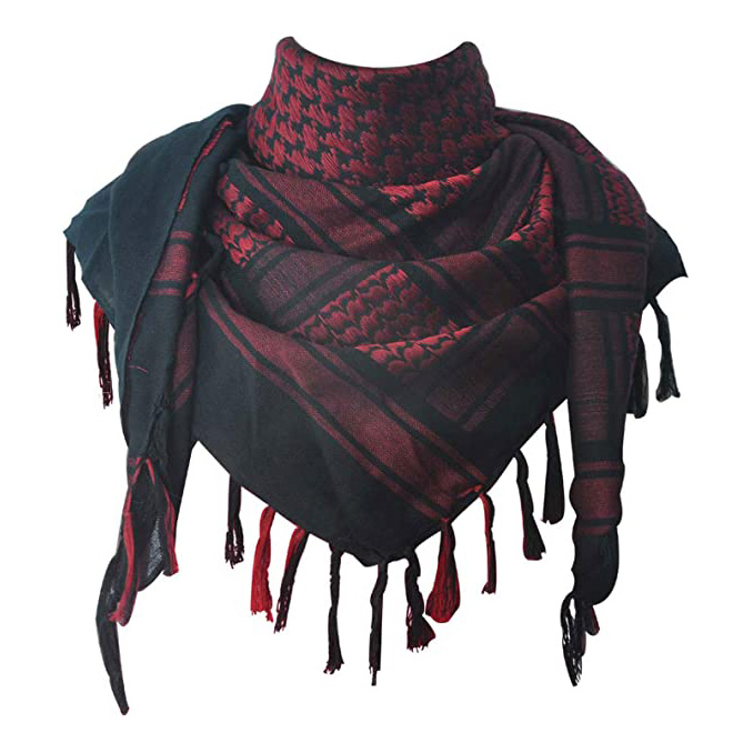 

100% Cotton Scarf Military Shemagh Arab Tactical Desert Keffiyeh Thickened Head Neck Scarfs scarves Wrap for Women and Men 43"x43"