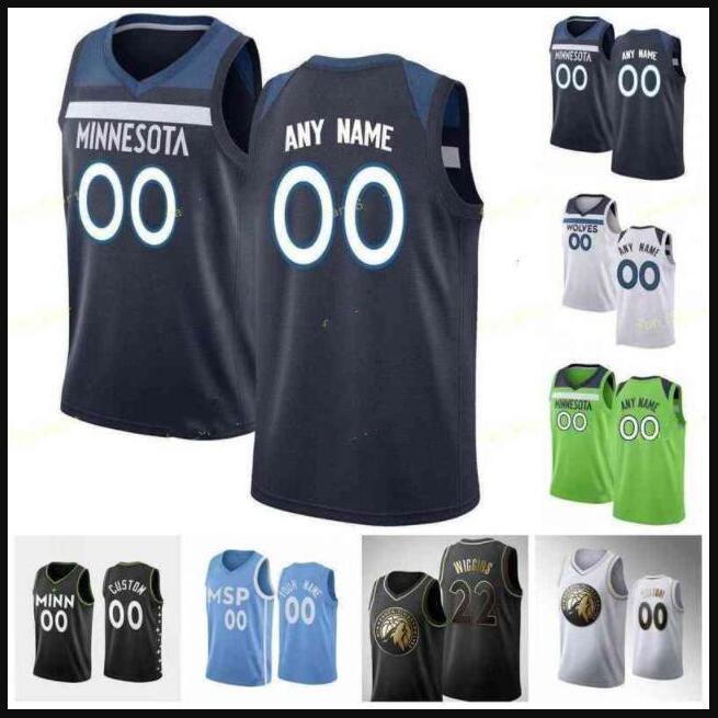 

City Earned Edition Custom Printed Karl-Anthony 32 Towns Malik 5 Beasley D'Angelo 0 Russell Anthony 1 Edwards Naz 11 Reid Basketball Jerseys, White