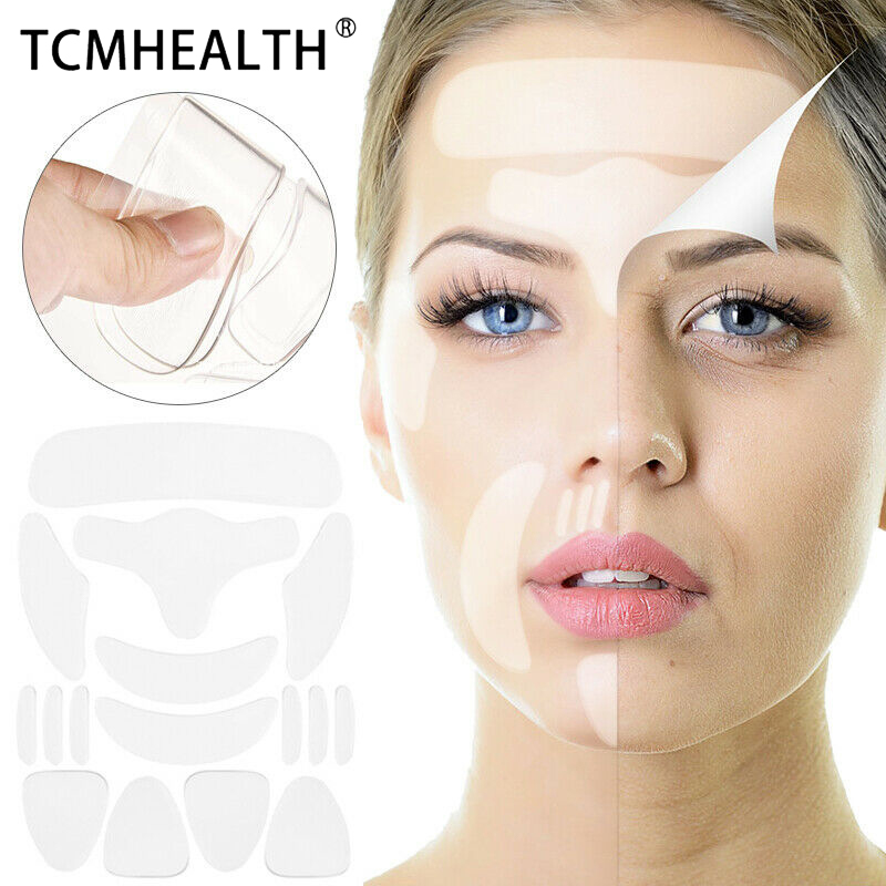 16pcs Reusable Silicone Patches Anti Rimpel Pads Wrinkle Removal Sticker Face Forehead Neck Eye Sticker Skin Care Patch