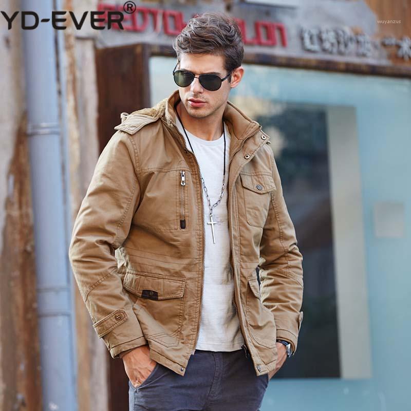 

M-4XL 2022 Winter Jacket Mens Coats Army Style Hooded Thick Wool Liner Cotton Male Tactical Coat Clothing, Black