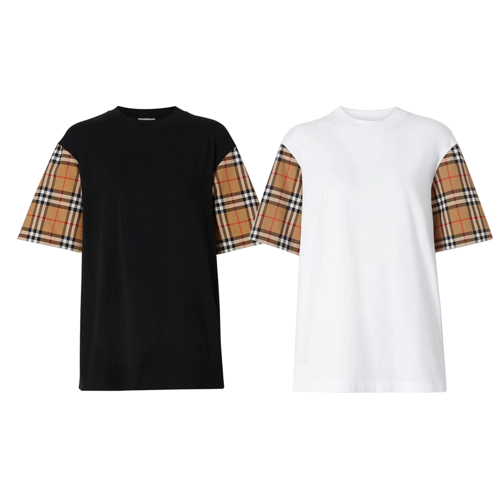 

Mens T Shirt Designer Shirts 100% Pure Cotton Clothing Neck Lattice Short Sleeve Black White Fashion Men Man Women Tees T-shirts