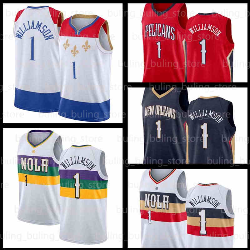 

Zion 1 Williamson Jersey Mens New Jokic Murray Orleans Pelican Basketball Jerseys City White Black 2022