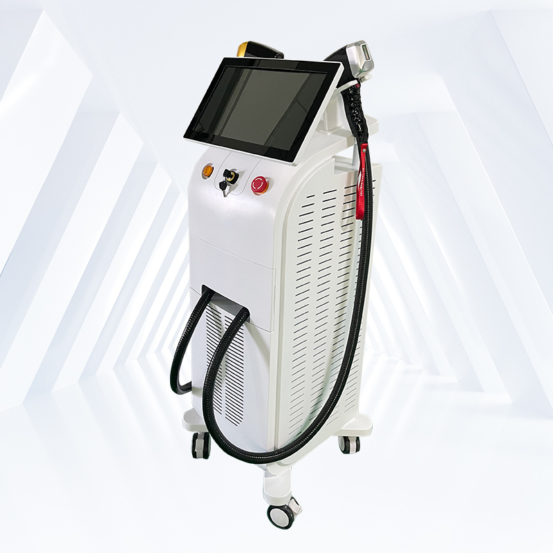 

2 Handle 3 wavelengths 755/808/1064 Diode Laser Hair Removal Machine accectable factory directly sales price