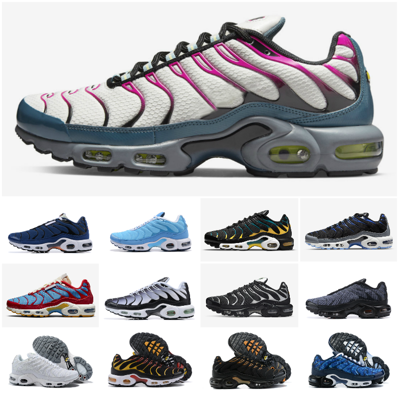 

2022 Mens Tn Triple Black White Running Shoes TNS Plus Trainers Seafoam Grey Pink Teal Volt Sail Gradient Midnight Navy Metallic Gold University Blue Sports Sneakers, Bubble package bag