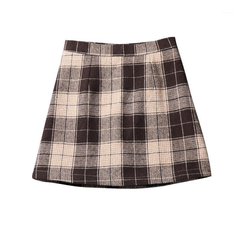 

Fashion Women Skirt Plaid Slim High Waist Lady Mini Skirts Zipper Package Hip Female Short Summer Sexy Pencil, Random