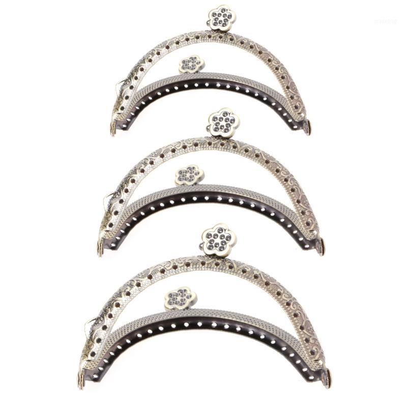 

Retro Flower Metal Frame Kiss Clasp For Handle Bag Purse 8.5cm/10.5cm/12.5cm