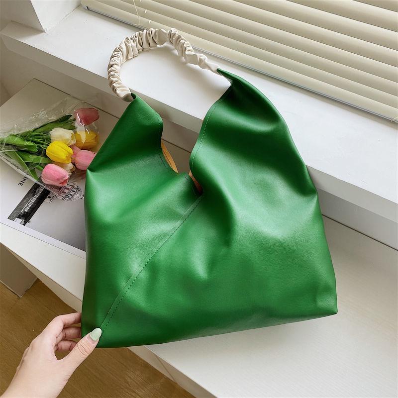 

Evening Bags Large Green Side For Women 2022 Trend Brown Soft Leather Tote Bag Handbags Shopper With Pruse Female Yellow Shoulder BagEvening, Beige