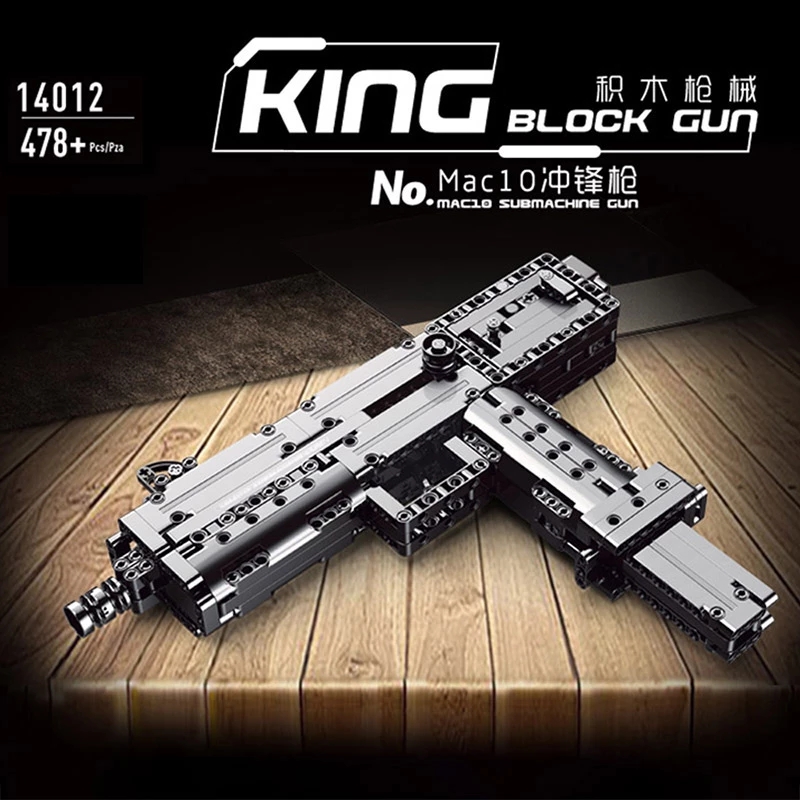 

Legos Blocks MOULD KING 14006 The Mini UZI Gun Submachine Gun Assembly High-Tech Submachines Bricks of Building Block Set for Kids Birthday Christmas