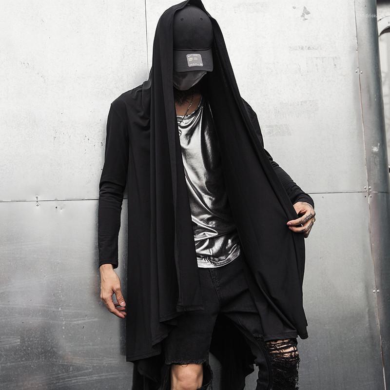

Men' Trench Coats Autumn Winter Men Gotico Punk Rock Coat Long Jacket Cloak Vintage Black Hooded Overcoat Cardigan Gothic Style Kend22, Summer sleeveless
