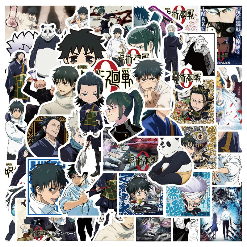 

50Pcs/Lot cartoon anime Jujutsu Kaisen sticker Graffiti Kids Toy Skateboard car Motorcycle Bicycle Sticker Decals Wholesale, Multi colors
