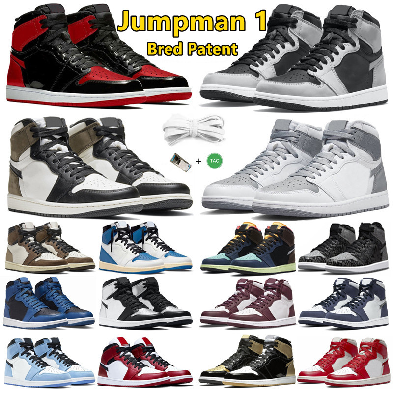 

Jumpman 1 1s Mens Basketball Shoes Bred Patent StarFish Dark Mocha Chicago Shadow 2.0 Ts x Fragment University Blue Newstalgia Men Women Trainers Sports Sneakers, Color#30