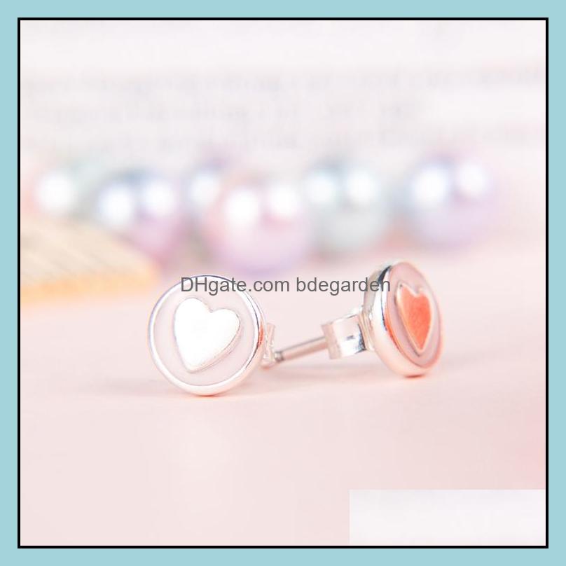 

Stud Earrings Jewelry Wholesale-5 Sterling Sier Plated 18K Gold With Original Box For Sweet Declaration Ladies Earr Dhw2R