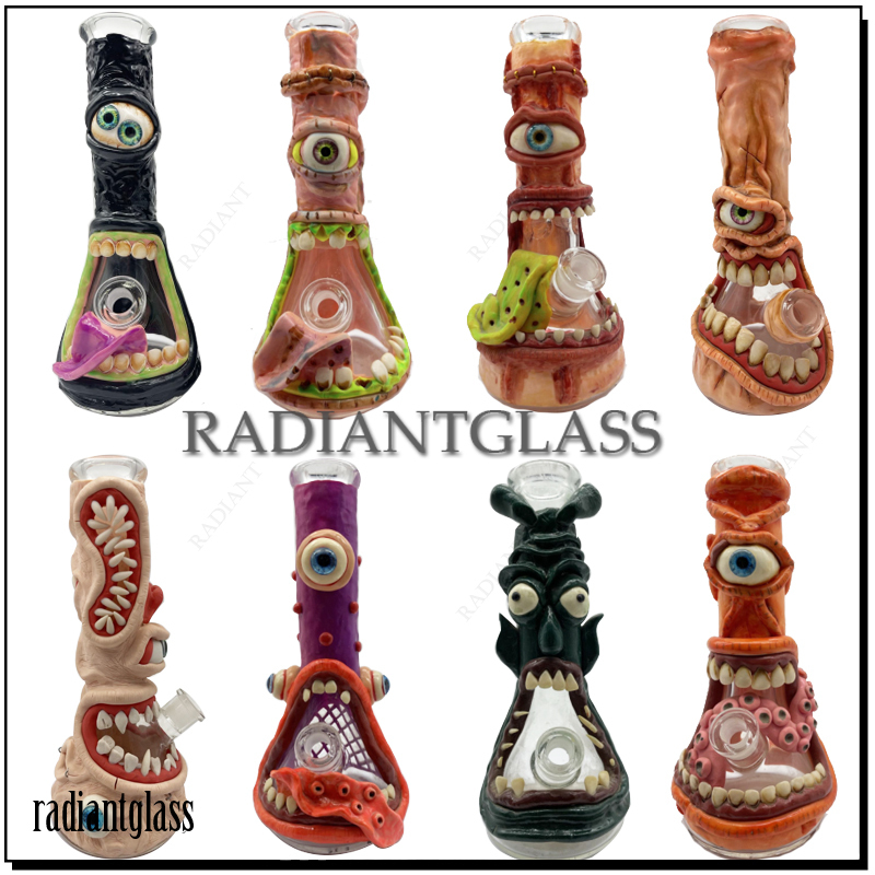 

vintage 32cm 3D bong hookah smoking water pipe supernatural glass bongs with perc great handblown bongs