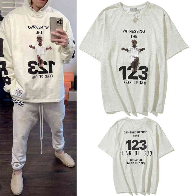 

Hip Hop Unisex 123 Children's Oil Painting Sleeve Loose T-shirt Unique Design Graphic Men Short Sleeves Clothes Tops