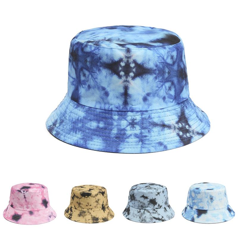 

Berets Summer Tie Dye Bucket Hat For Men Women Reversible Fashion Hip Hop Fisherman Bob Street Outdoor Travel Boys Girl PanamaBerets, 10