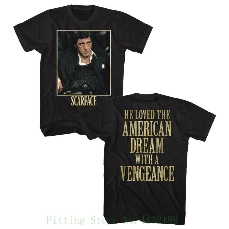 

Men's T-Shirts Mens Official Scarface Movie Al Pacino T Shirt 2 Sided Black Cotton S 5Xl Youth Whites, 0305282-red