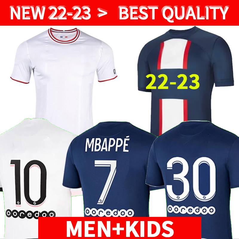 

MBAPPE HAKIMI PLAYER #30 soccer jersey SERGIO RAMOS 22 23 Maillots de football 2021 2022 2023 MARQUINHOS VERRATTI pSGS men kids kit shirt uniforms maillot foot 4rd 999, 2122 away