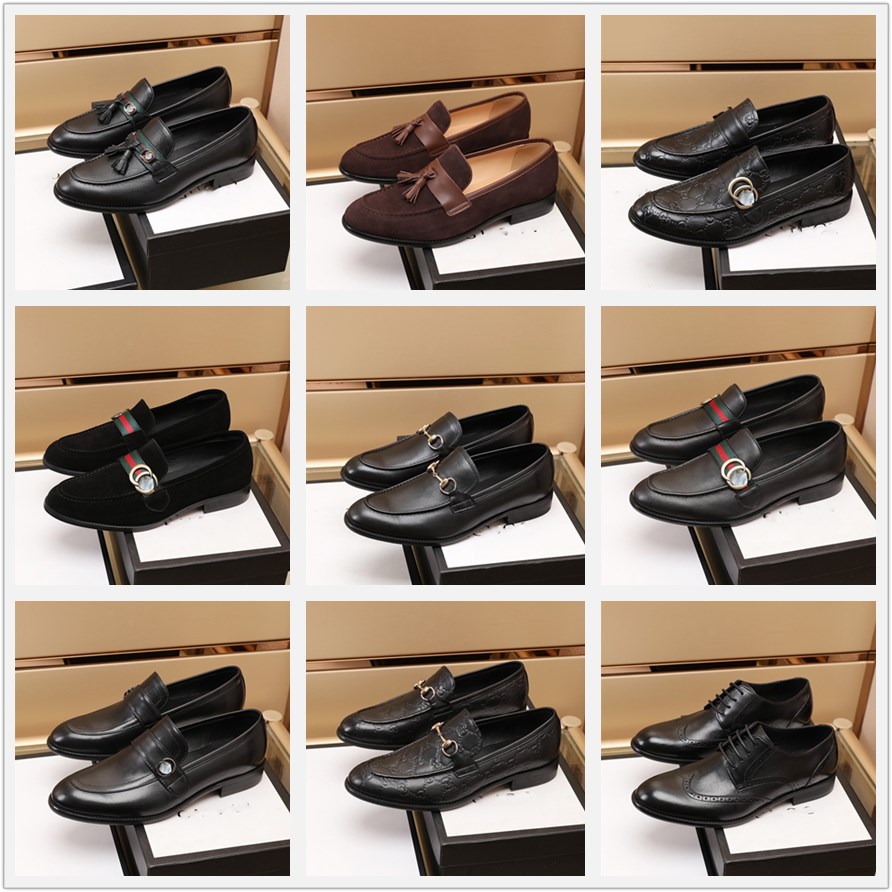 

2022 Luxurious Men's Double Monk Strap Loafers Genuine Leather Brown Green Mens Casual Designer Dress Shoes Slip On Wedding Men Shoe, #18