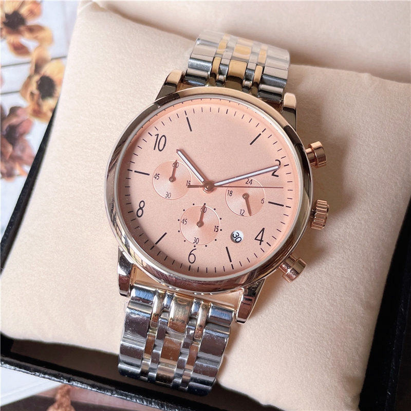 2022 high quality Men Luxury Watches Six stitches series All dials work Mens quartz Watch European Top brand Steel Strap Chronograph clock Fashion R