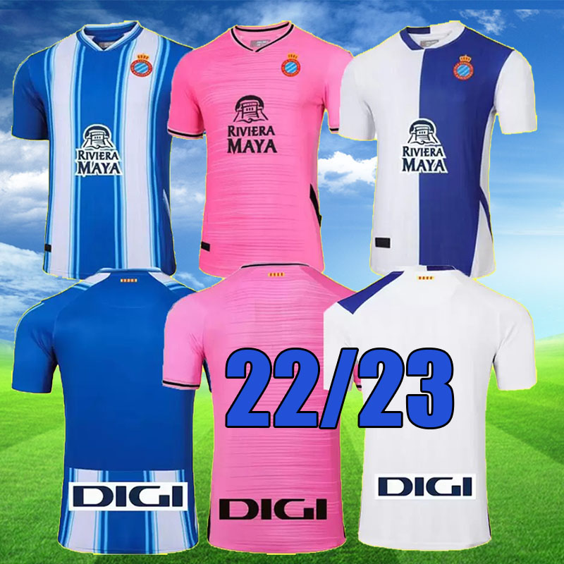 

22 23 RCD Espanyol R.D.T WU LEI Soccer Jerseys 2022 2023 football Shirt PUADO PEDROSA EZZARFANI men jersey DAVID LOPEZ EMBARBA Camiseta de futbol MELENDO DARDER, 22 23 home