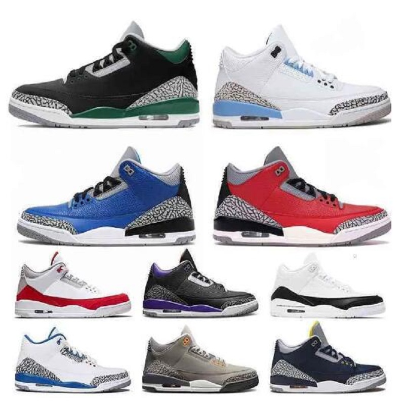 

Jumpman 3s Basketball Shoes 3 Neapolitan Kumquat Dark Iris 5s Green Bean Racer Blue Oreo 5 Black Metallic mens womens trainers outdoor sneakers, # 12