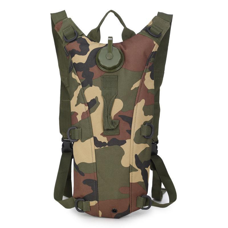 

3L Water Bag Man Backpack Outdoor Army Camouflage Bike Ride Pack Sport Hiking Running Liner Field Tactical Water Bag Backpack, Black