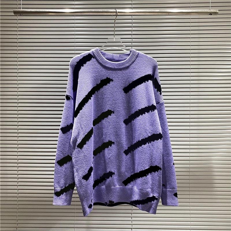 

Women Sweaters Casual Knit Dresses Contrast Color Long Sleeve Autumn Fashion Wear Classic Letter Pattern