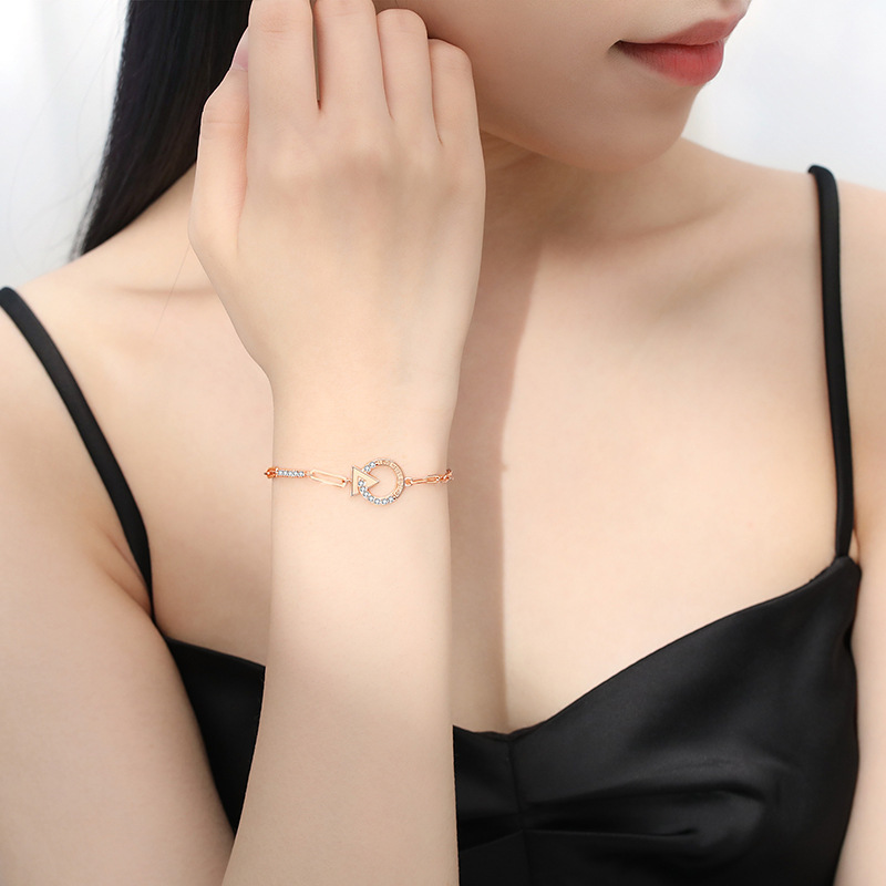 

Geometry chain Bracelets for Women link Bracelet Korean style love for Valentine's Day gift