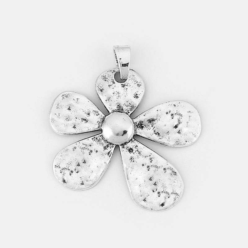 

Pendant Necklaces 2pcs Large Abstract Flower Charms For Necklace Jewelry Making Findings Accessories 68 71mmPendant NecklacesPendant
