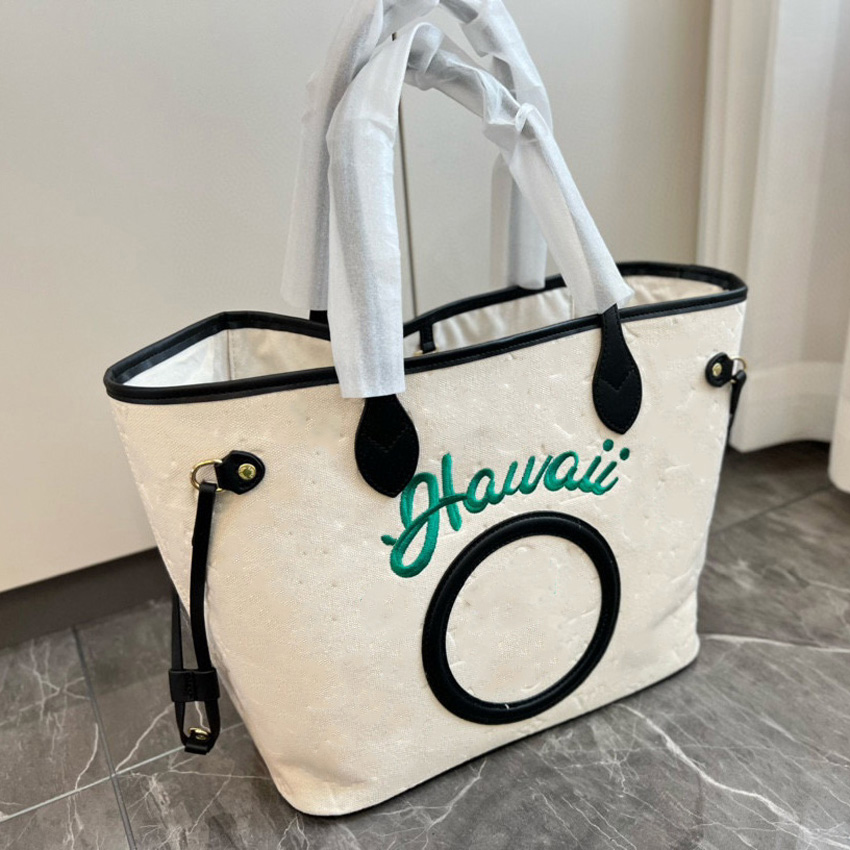 Designer Handbag Ladies Large Capacity Canvas Shopping Bags Fashion Classic Print Letter Linen Tote Bags High Quality Ladies Style Shoulder Bag11