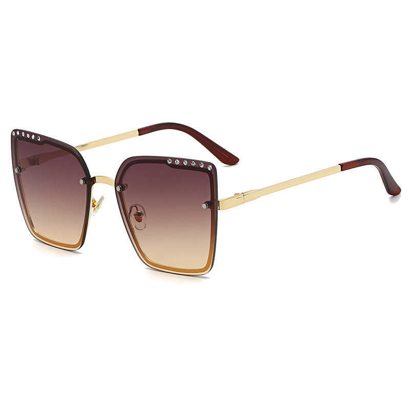 

2021 Fashion Square Sunglasses NEW SUNGLASSES female trendsetter diamond rimmed glasses net red personalized Sunglasses