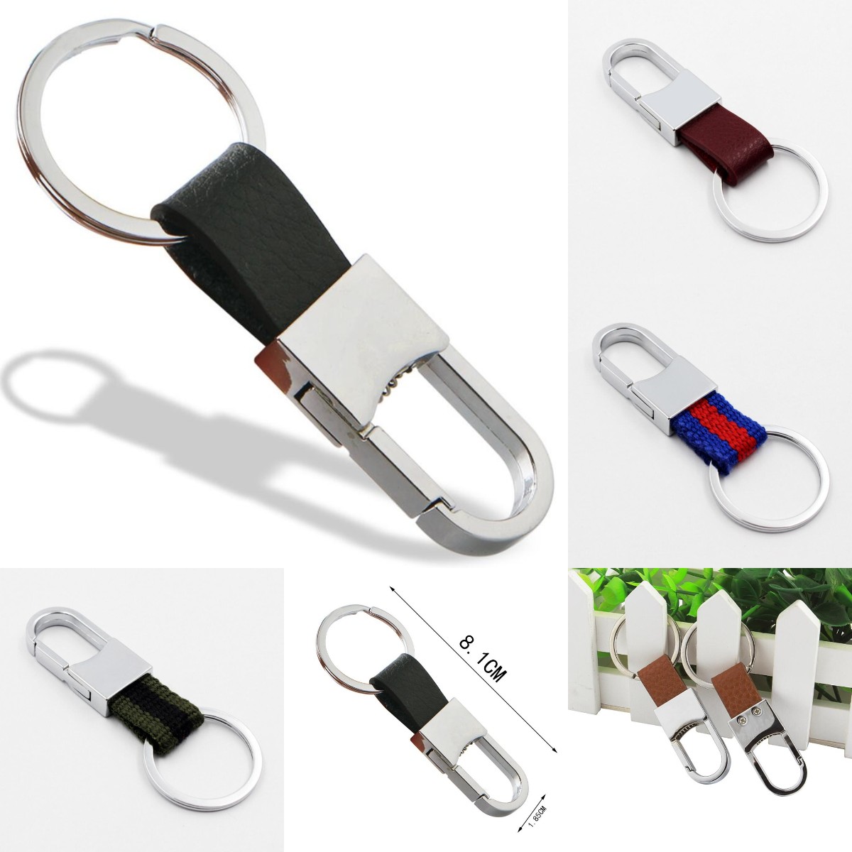 

Custom Lettering Leather car metal keychain creative key chain Men's keychains pendant key ring giveaway promotional gift
