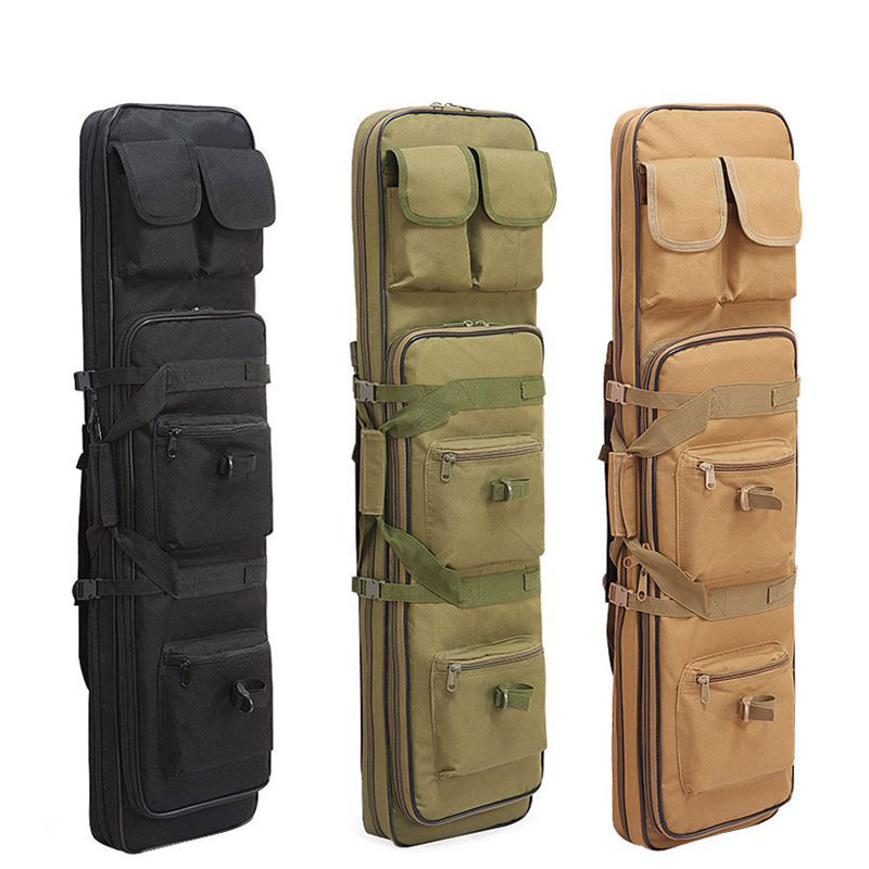 

Long Rifle Gun Case Bag Tactical Backpack Pistol Soft Firearm Transportation Carbine Lockable Compartment 32"37"46" 220329, Black 32inch