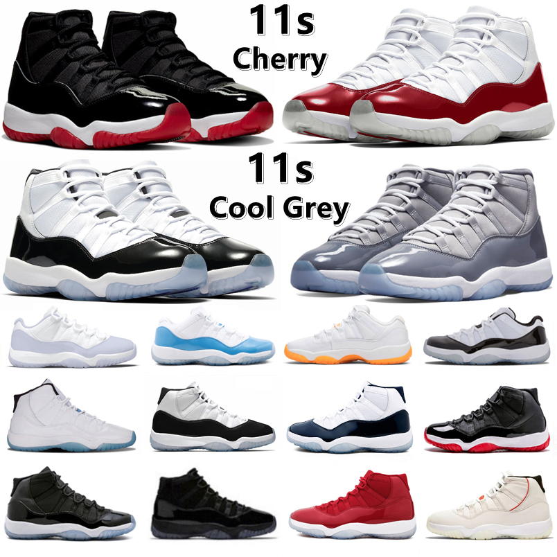 

Jumpman 11 11s Mens Basketball Shoes Cherry Cool Grey Pure Violet Citrus Legend Gamma UNC Blue Bred Low Cap Gown Concord Space Jam men women trainer Sports Sneakers, Color#1