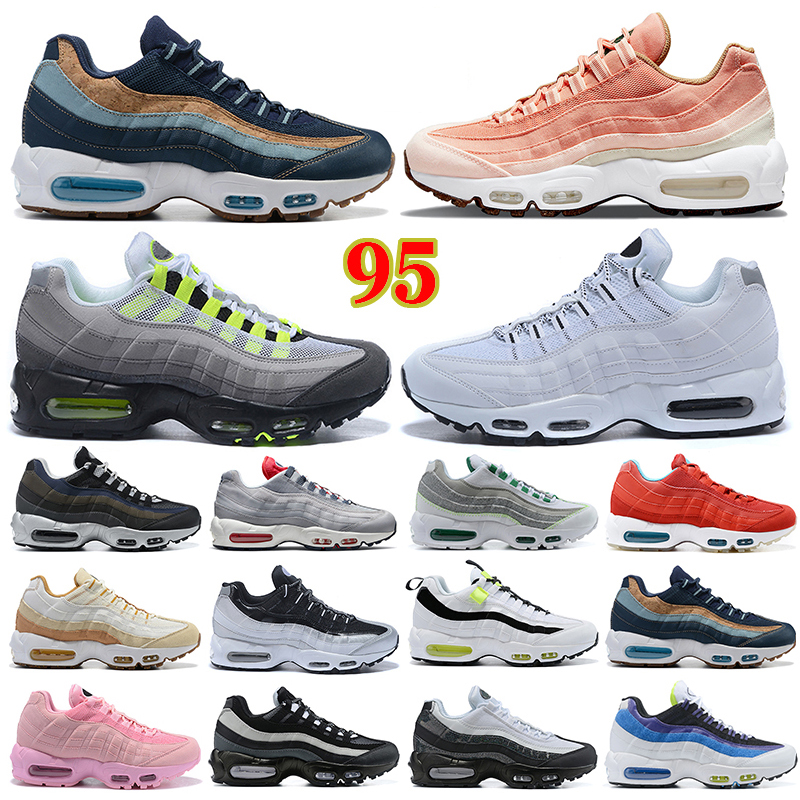 

NEW Mens 95 Running Shoes Yin Yang OG Triple Black White Worldwide Seahawks Particle Grey Neon 95s Laser Fuchsia Greedy Red Men Women Outdoor Sports Sneakers Trainers, Box